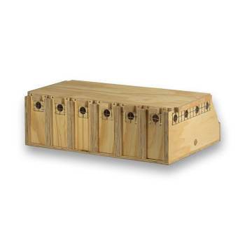 Transportadora de madeira Air Export com 6 compartimentos para Ring Necks