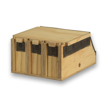 Transportadora de madeira Air Export Calm com 3 compartimentos para Ring Necks