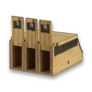 Transportadora de madeira Air Export Calm com 3 compartimentos para Ring Necks