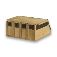 Transportadora de madeira Air Export Calm com 4 compartimentos para Ring Necks