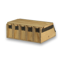 Transportadora de madeira Air Export Calm com 5 compartimentos para Ring Necks