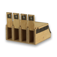 Transportadora de madeira Air Export Calm com 4 compartimentos para Ring Necks
