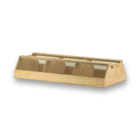 Transportadora de madeira Export com 3 compartimentos para aves de pequeno porte